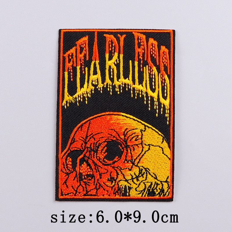 Horror Punk Embroidery Patch Iron On Patches For Clothing Embroidered Patches For Clothes Movie Role Fusible Patch Sticker Badge