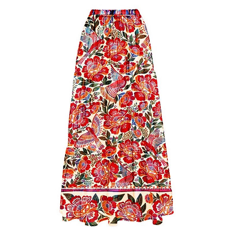 Lanswe2023 New Fashion Women Cover Swimsuit Retro Print Deep V Gorgeous Red And One-Piece Suit With Swimwear Summer Beach Wear