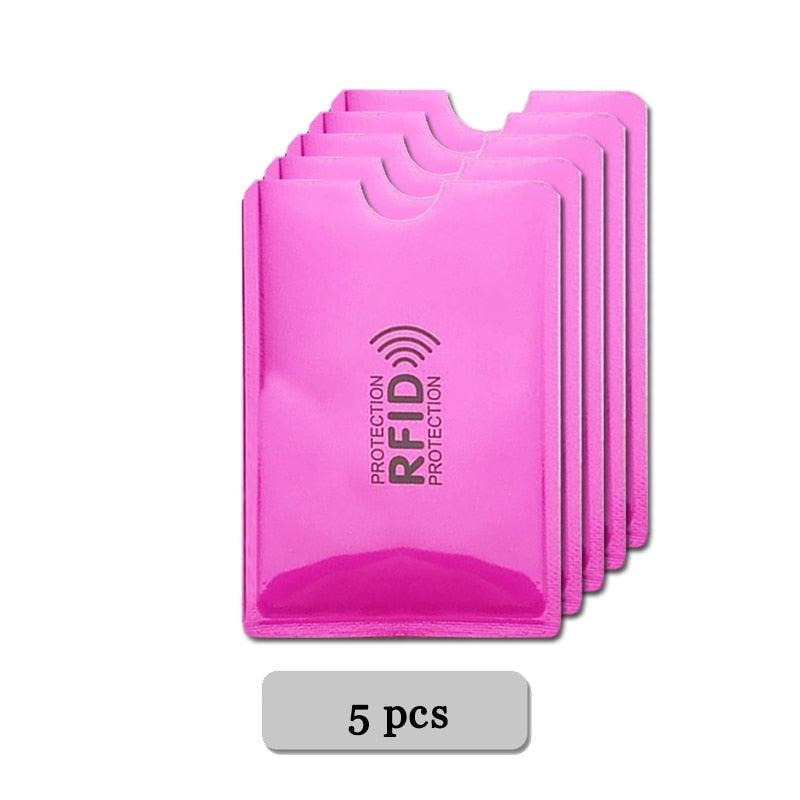 5-20 pcs Aluminium Anti Rfid Card Holder NFC Blocking Reader Lock Id Bank Card Holder Case Protection Metal Credit Card Case