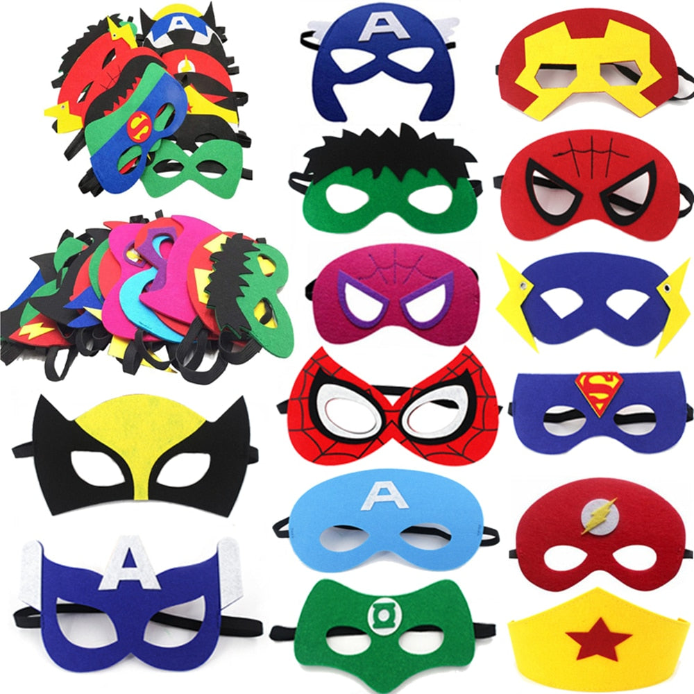 Mavel Spiderman Halloween Masks Children's Anime Figure Spider-Man Birthday Party Dress Up Cosplay Superhero Mask Prop Kids Toys