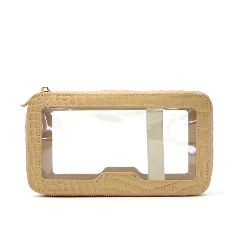 Customized Genuine Leather Travel Cosmetic Bag Fashion Waterproof Toiletry Bag New Makeup Storage Bag Clear Pvc Cosmetic Bag