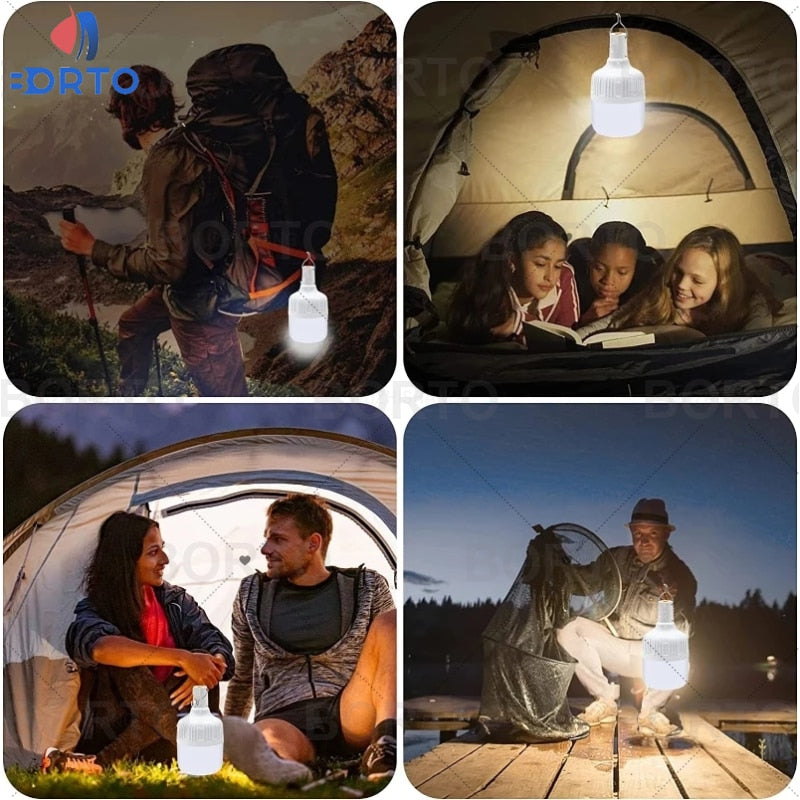 USB Rechargeable LED Emergency Lights House Outdoor Portable Lanterns 100W Emergency Lamp Bulb Battery Lantern BBQ Camping Light