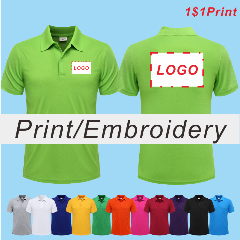 Summer Cheap Polo Shirt Casual Short Sleeve Personal Company Group Logo Custom Men and Women Custom Top Print Embroidery COCT