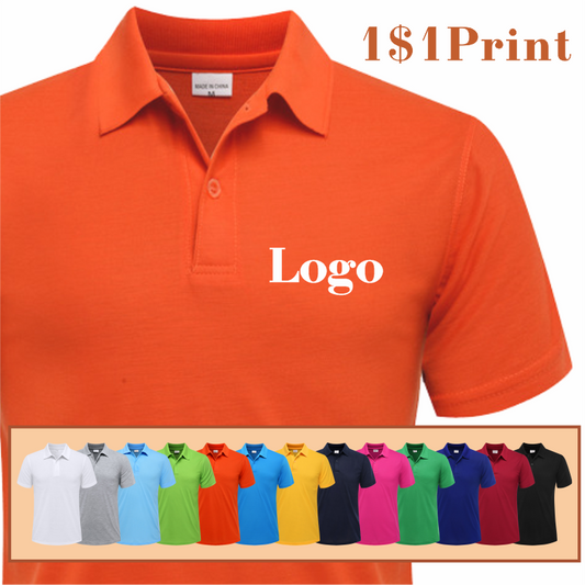 2023 Summer Short Sleeve Polo Custom Printing Logo Casual Lapel Shirt Embroidery Pattern Fashion Quick Dry Top Design Men Women