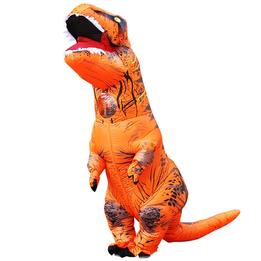 Adult Kids Mascot Inflatable Dinosaur Costumes Dino T-Rex Purim Halloween Party Costume For Carnival Cosplay Dress Suit