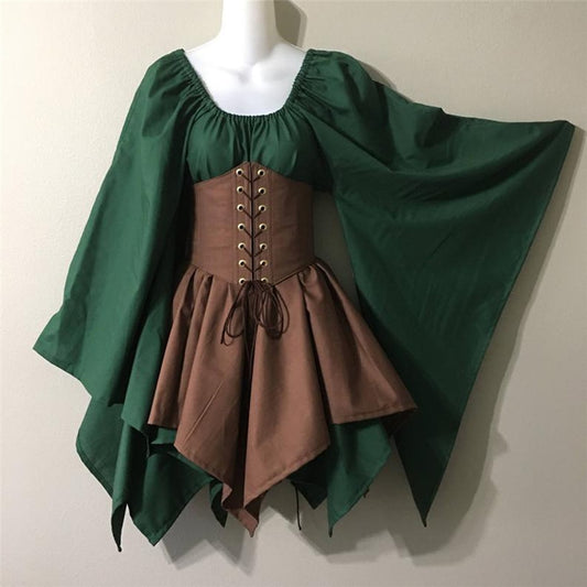 Disfraz Medieval renacentista Vintage Palace Victoria para mujer, vestido de fiesta de ptacwork, vendaje de cintura de manga completa, Cosplay de Halloween