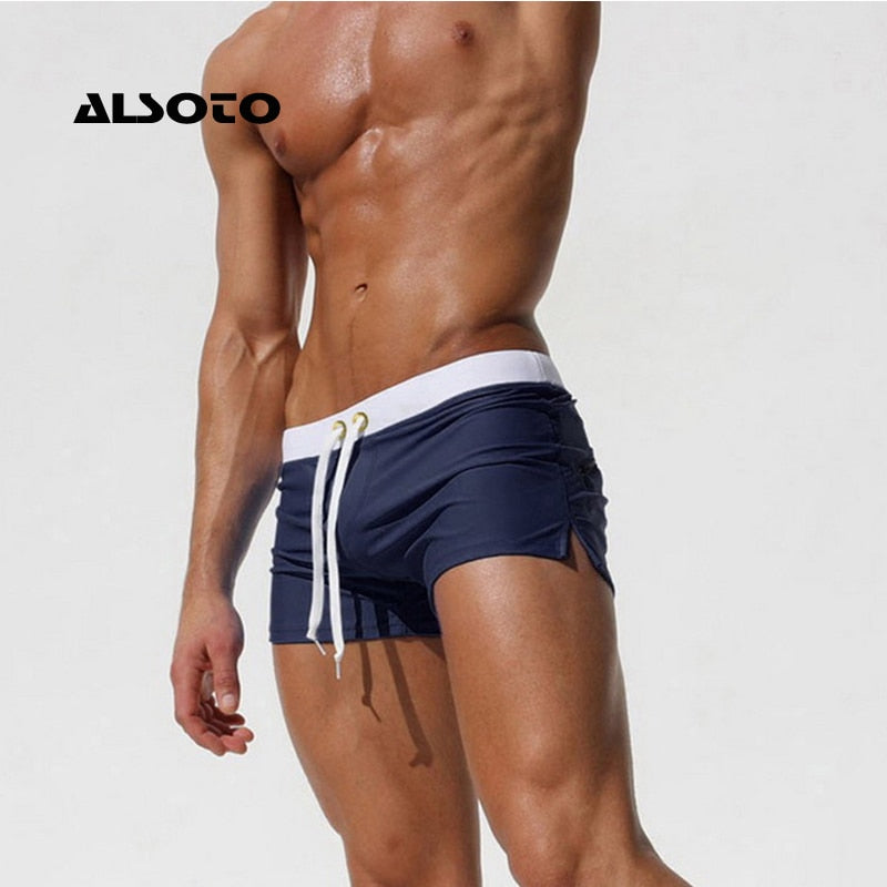 ALSOTO Swimwear Men Swimsuit Brand Shorts Mens Briefs Summer Swim Suit Sexy Mayo Sunga Beach Shorts Stroj Kapielowy Badpak