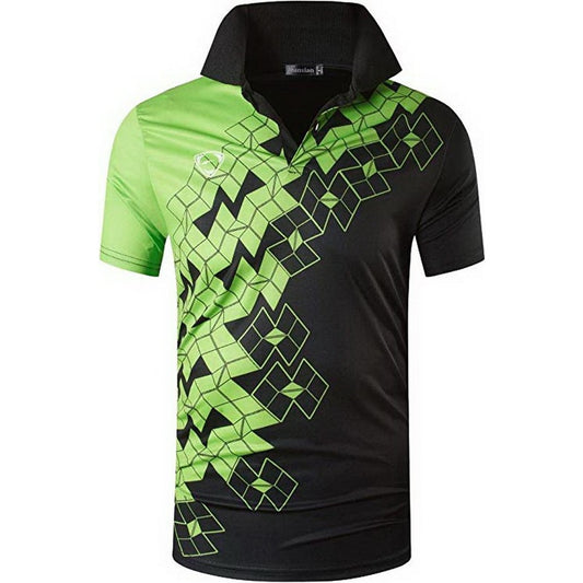jeansian Men's Sport Tee Polo Shirts Poloshirts Casual Wear Golf Tennis Badminton Dry Fit Short Sleeve LSL224