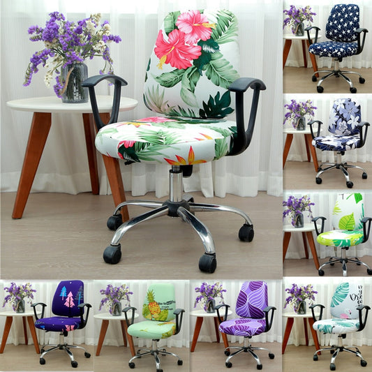 Office Chair Covers Elastic Armchair Seat Cover Dustproof Seat Chair Protector Cover Rotating Lift Computer Chair Seat Silpcover