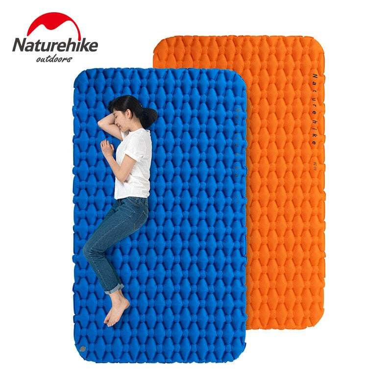Naturehike Outdoor Camping Inflatable Cushion Moisture-proof Sleeping Bag Mattress Mat Pad With Inflatable Bag For 1-2 Persons