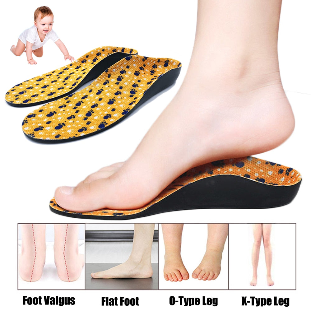 Kids Sneakers Flat Foot Orthopedic Insoles for Children Shoes Comfort Sole Fascitis Plantar High Arch Support Orthotic Insoles