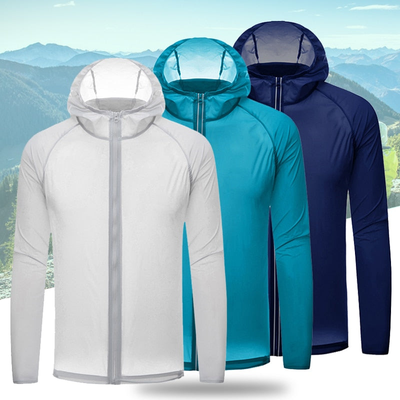 UPF50+ Sun-protective Camping Climbing Travel Hiking Jacket Men Women Anti-UV Cycling Windbreaker Quick Dry Running Skin Coat