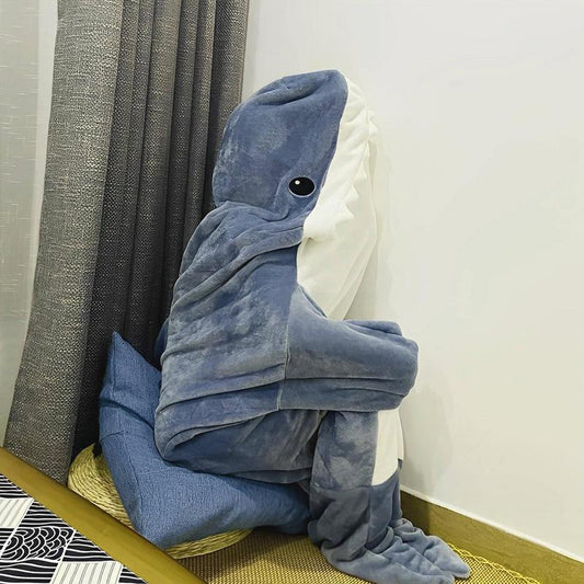 Unique Cartoon Shark Sleeping Bag Pajamas Office Nap Shark Soft Blanket Karakal High Quality Fabric Mermaid Shawl Blanket