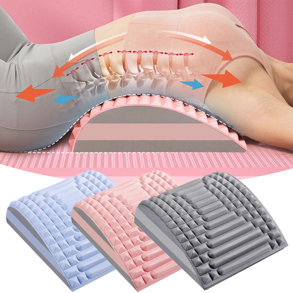 Multifunctional Neck Back Stretcher Relax Muscles Relieve Back Pain Pressure Back Stretch Pillow Lumbar Back Support Massager