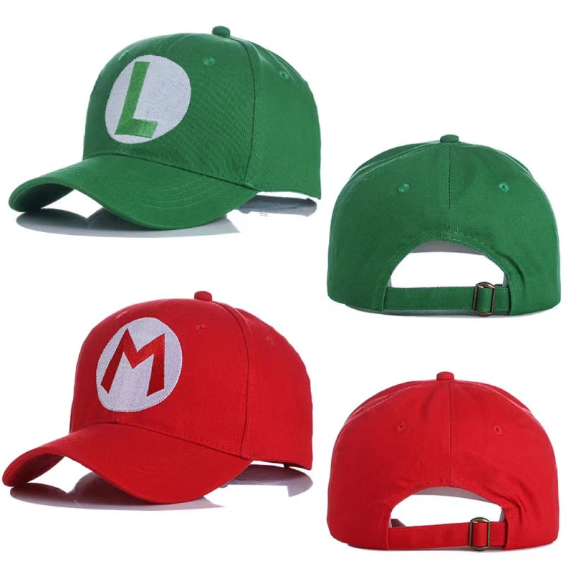 Classic Super Mario Baseball Cap Cartoon Anime Game Character Embroidery Logo Cap Cosplay Halloween Christmas Birthday Gift