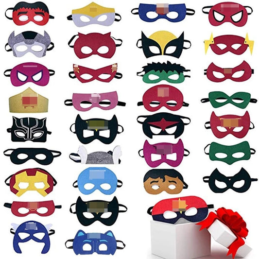 Christmas Superhero Mask Cosplay Halloween Kids Adult Carnival Party Masks Props Children's Birthday Felt Masks Masquerade Gifts