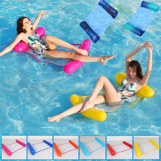 2023 New Water Hammock Recliner Inflatable Floating Swimming Mattress Sea Swimming Ring Pool Party Toy Lounge Bed For Swimming