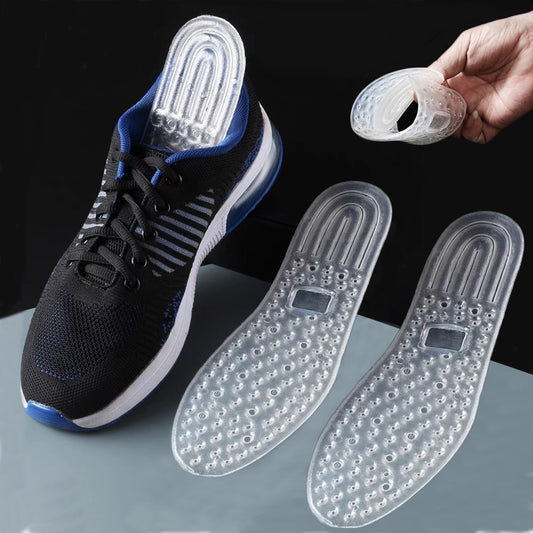 Comfort Sports Foot Massage Insoles for Plantar Fascitis Pain Relief Silicone Shoe Pads Men Sneakers Air Cushion Insole Women