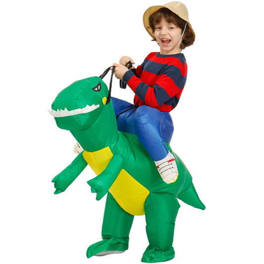 Kids Child Inflatable Dinosaur Costume Anime Mascot Dress Suit Halloween Purim Christmas Party Cosplay Costumes for Boys Girls