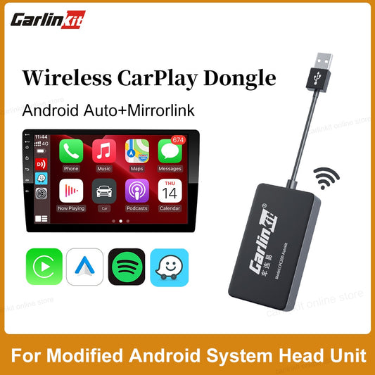 Carlinkit Wired/Wireless CarPlay Wireless Android Auto Dongle Mirror For Modify Android Screen Car Ariplay  Smart Link IOS 14 15